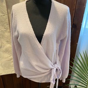 Ballerina wrap sweater with side tie! Great condition! Lovely violet color XL